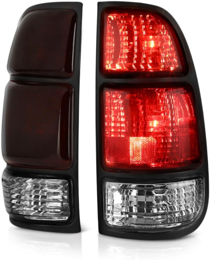Smoke Red Lens LED Tail Light Housing Lamp Assembly Replacement Pair X7101