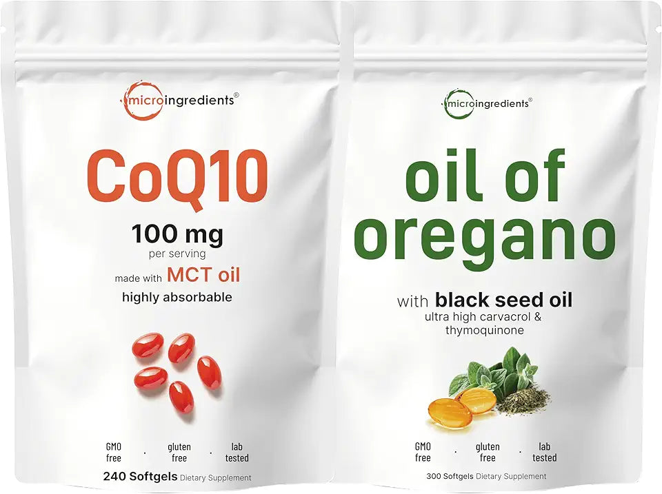 Oil of Oregano 6,000mg & CoQ10 100mg Softgels 2 Pack C199