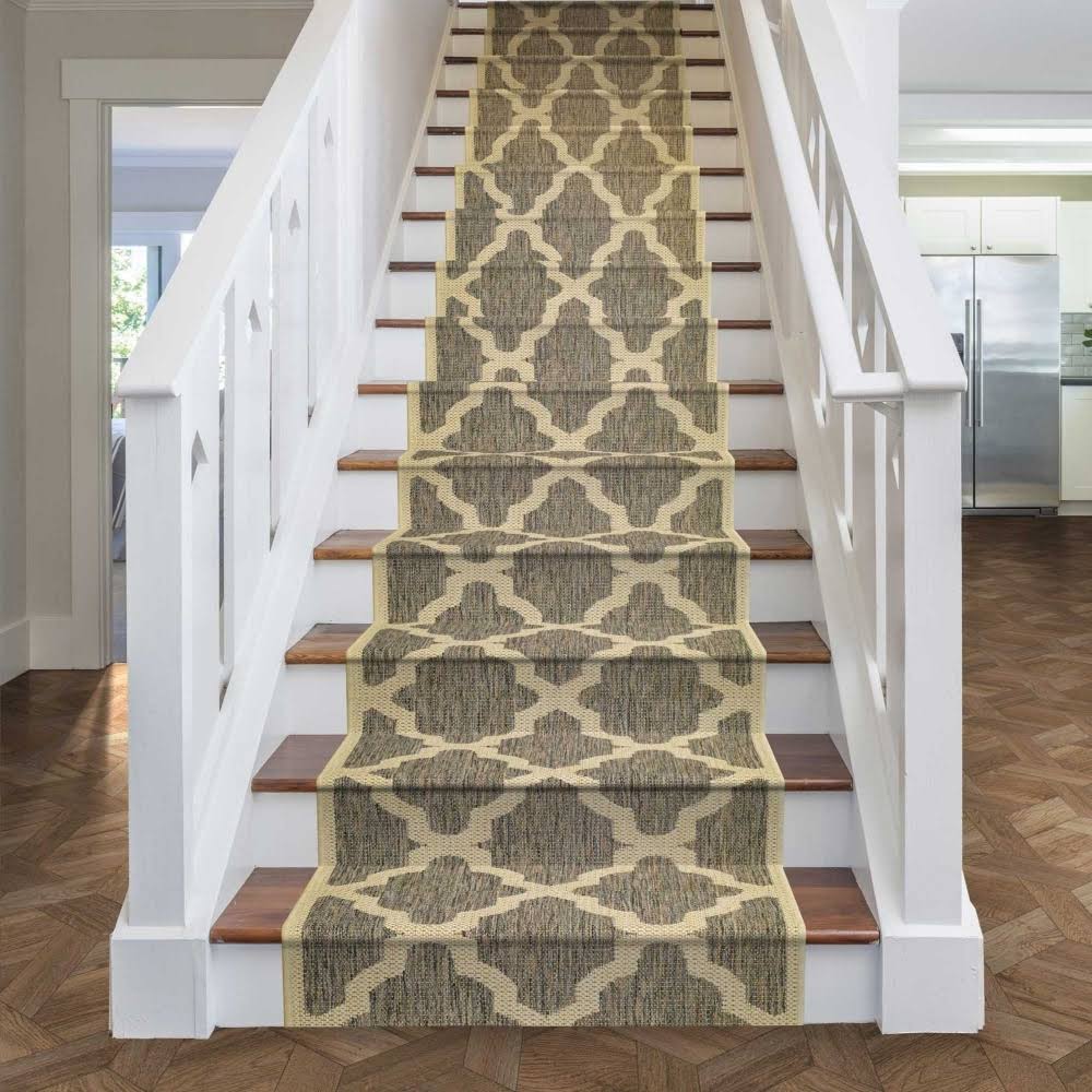 32 Foot Trellis Tweed Stair Carpet Runner G412905