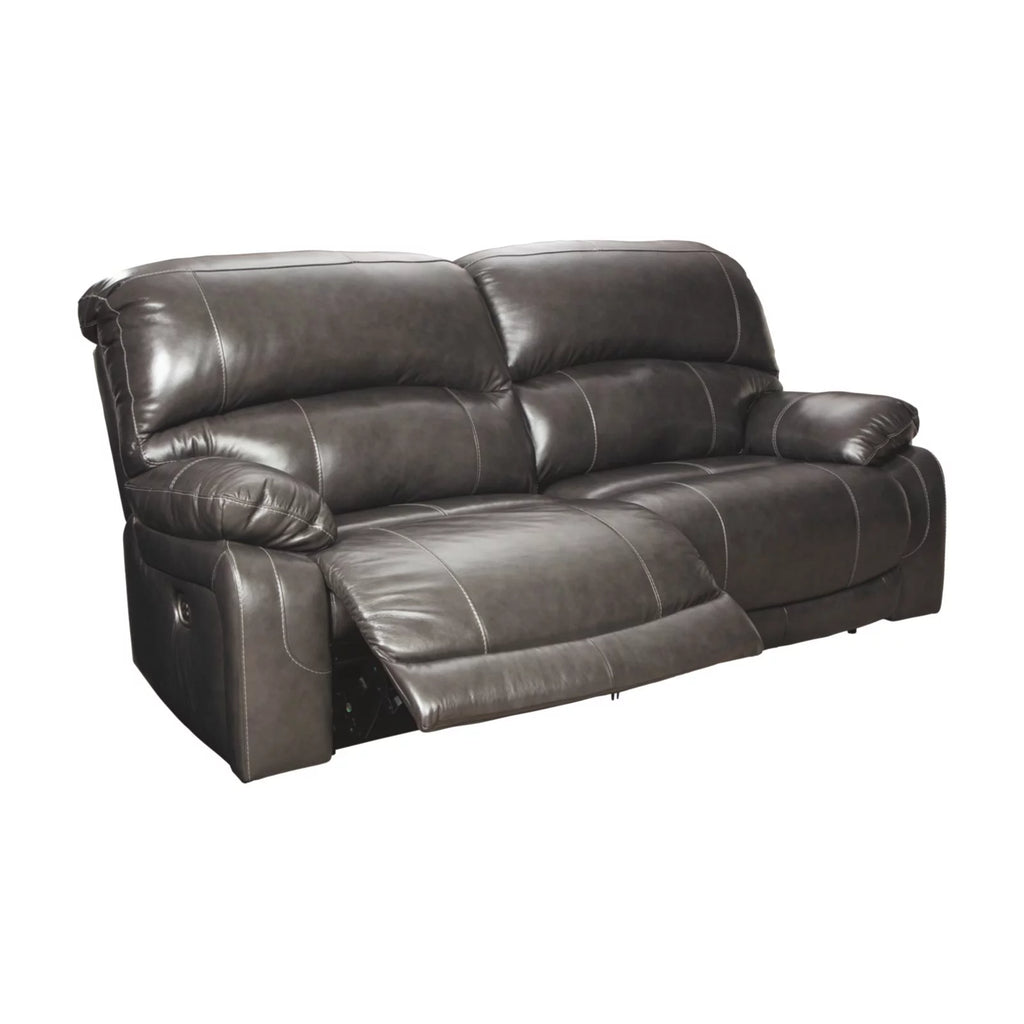 Gray Leather Power Reclining Sofa Z2581