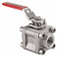 Ball Valve, 316 Stainless Steel, Inline, 3-Piece, Pipe Size 1/2 in P736755