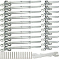 10 Pairs Stainless Steel Cable Railing Hardware Kit D6366
