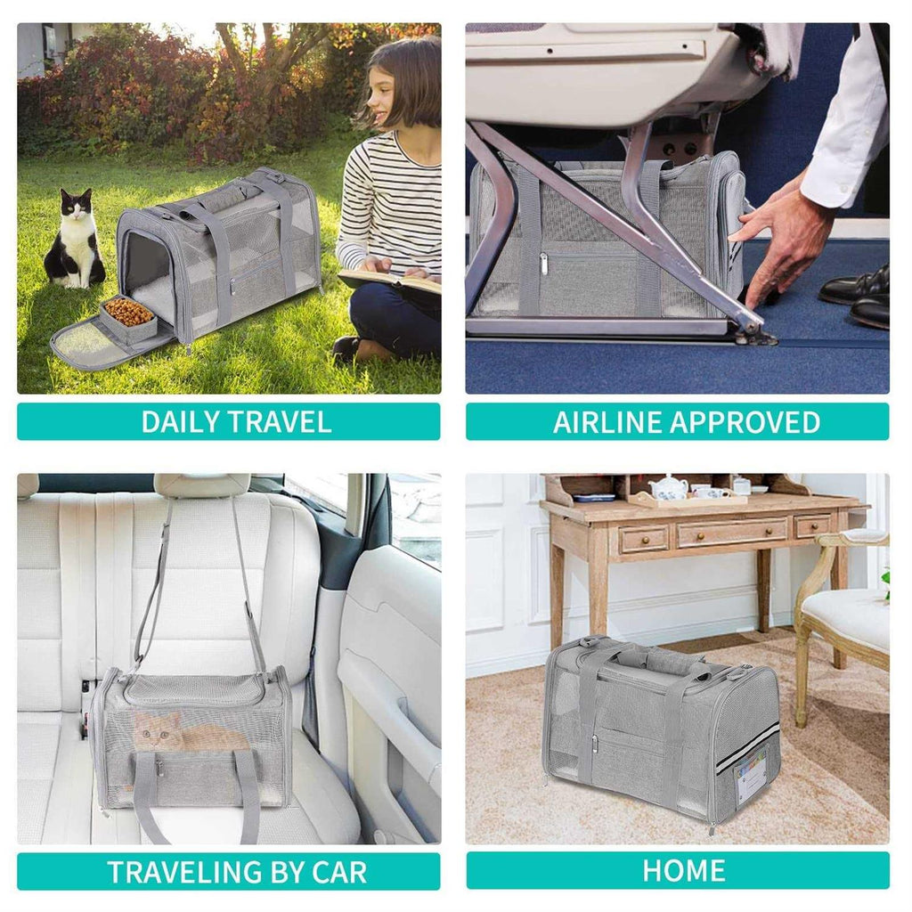 Airline Approved Pet Carrier for Small Dogs Cats Under 15 Lbs N160