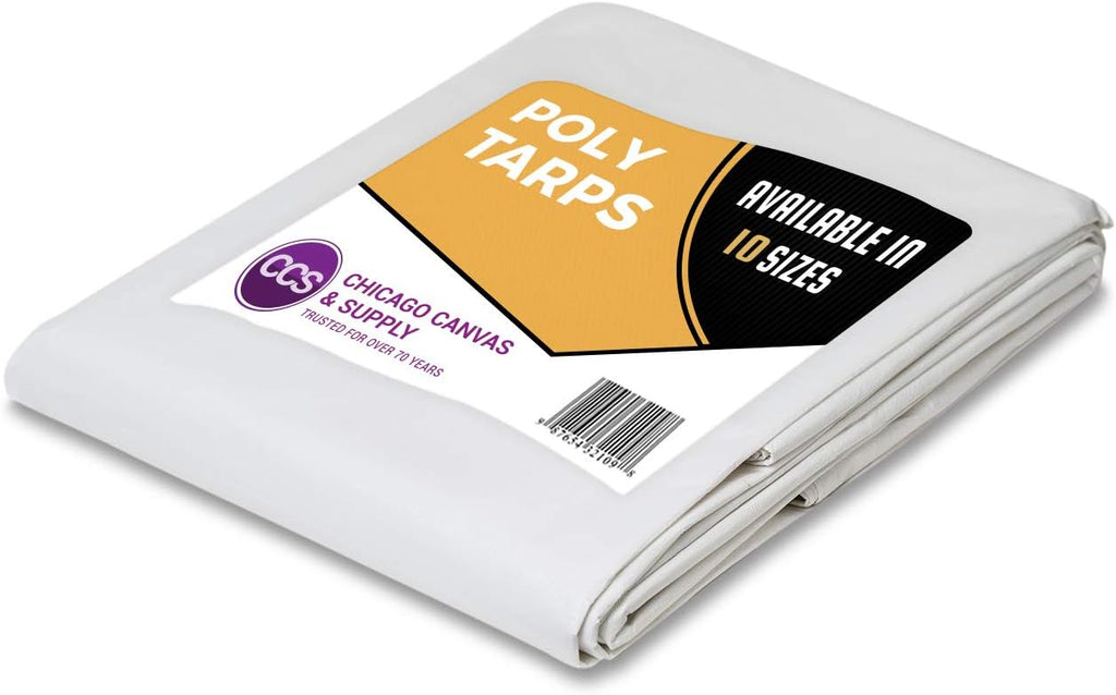 Silver Waterproof Poly Tarp, 12 by 16 Feet J7304