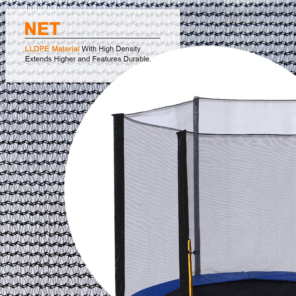 Net Ladder Basketball Hoop 8& Round Trampoline with Safety Enclosure J8774
