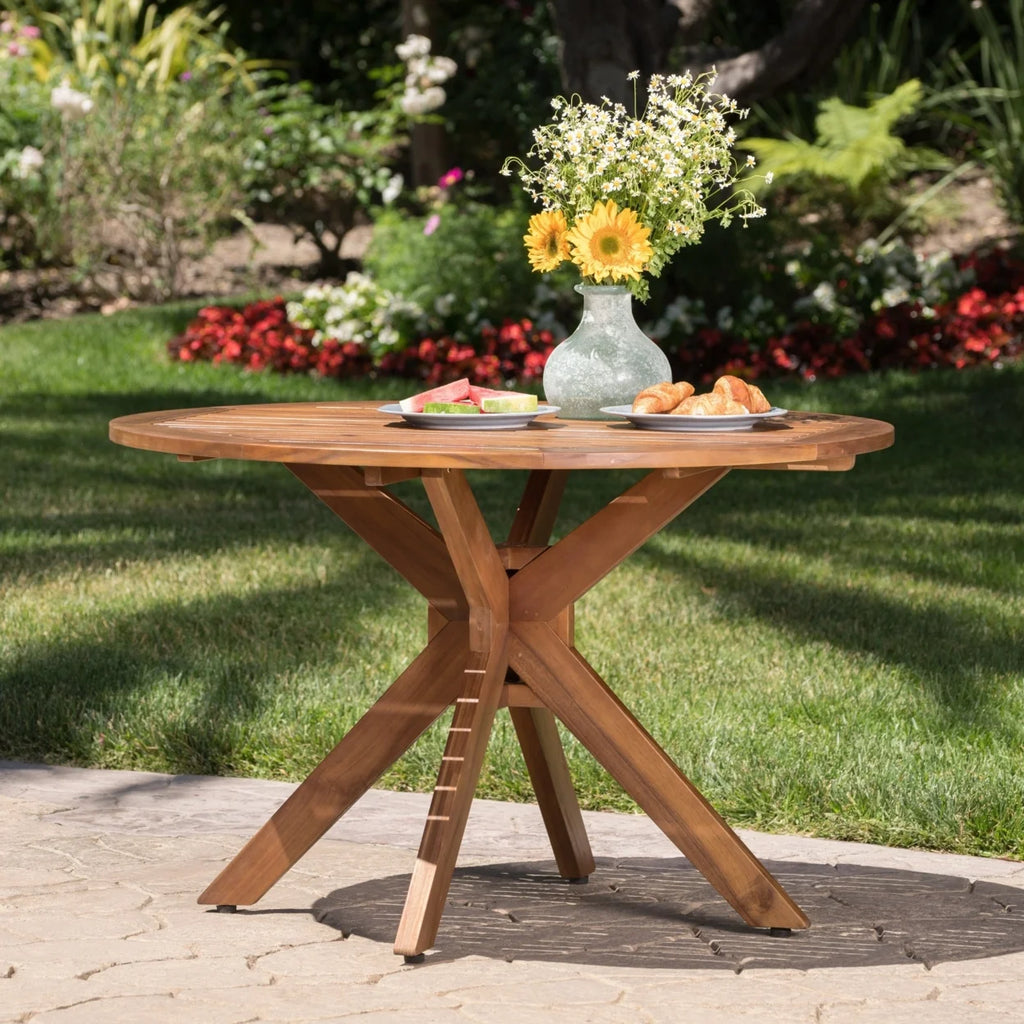 Acacia Wood 5 Piece Dining Set O570719