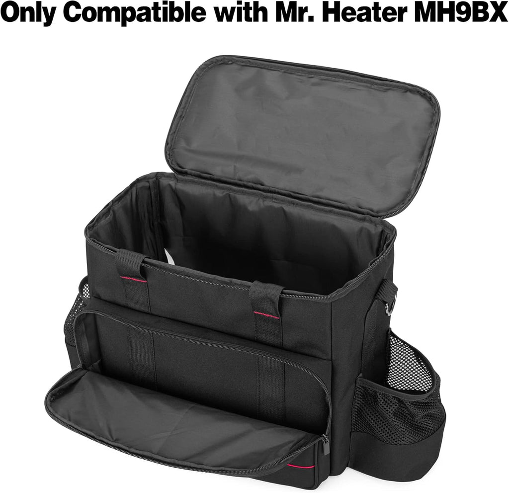 Portable Heater Carry Bag with Pockets and Handles Black K984015