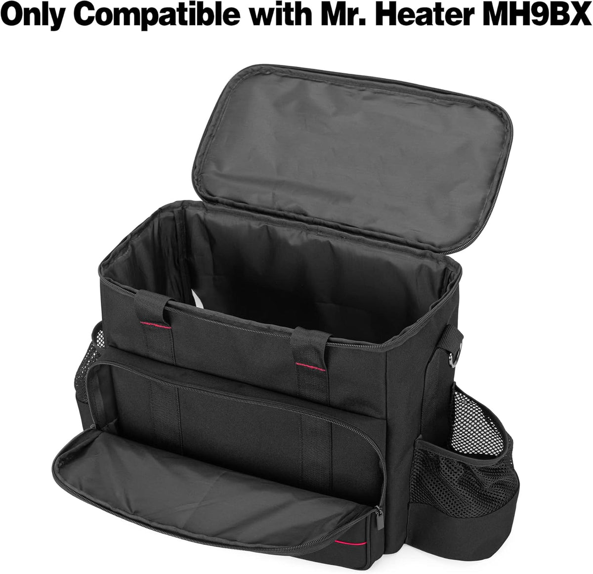 Portable Heater Carry Bag with Pockets and Handles Black K984015