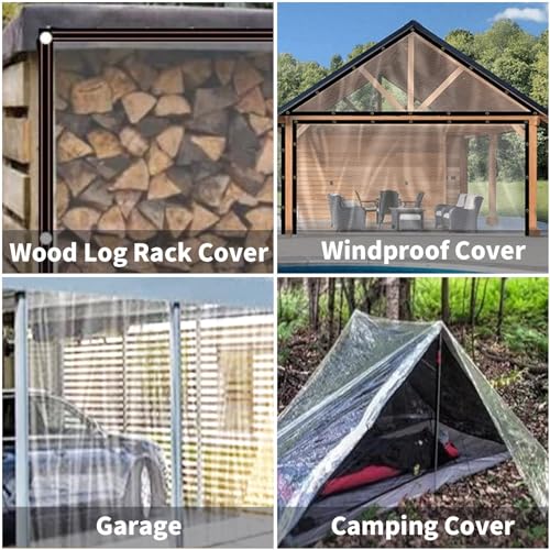 7x7 FT Clear Waterproof PVC Tarps Tarpaulin T503