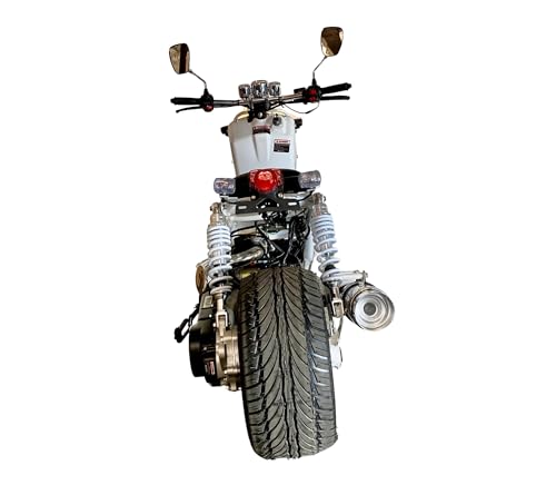 50cc Stretched Scooter Automatic Transmission Wide 205/30-12 Rear Tire Street Legal Moped W17448
