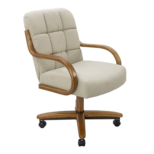 2 Set of Caster Swivel Tilt Dinning Chairs with Metal Frame U99512