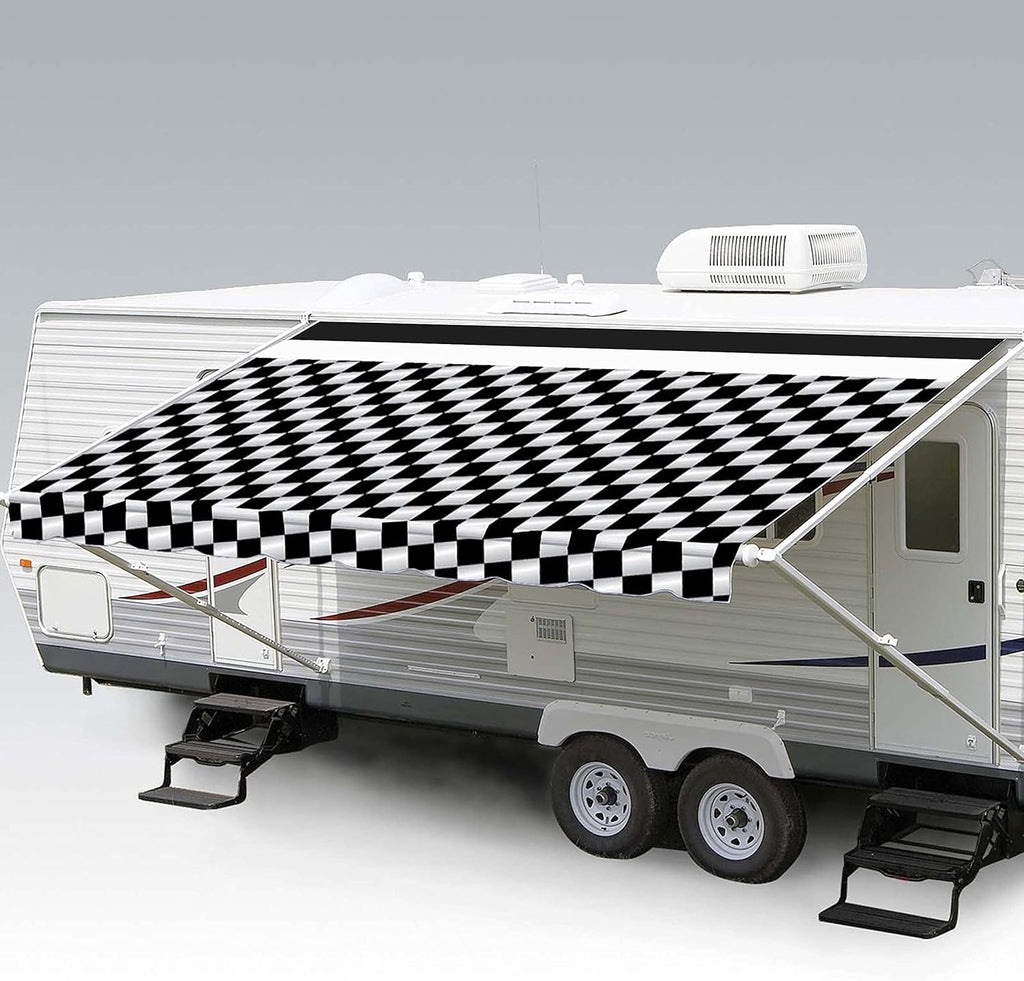 Heavy Duty Weatherproof Vinyl RV Awning Fabric Replacement V757449