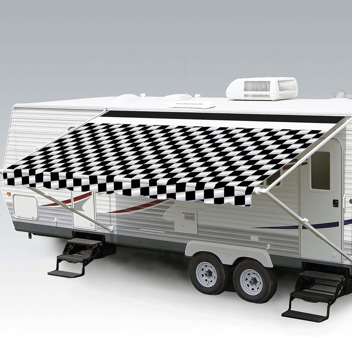Heavy Duty Weatherproof Vinyl RV Awning Fabric Replacement V757449