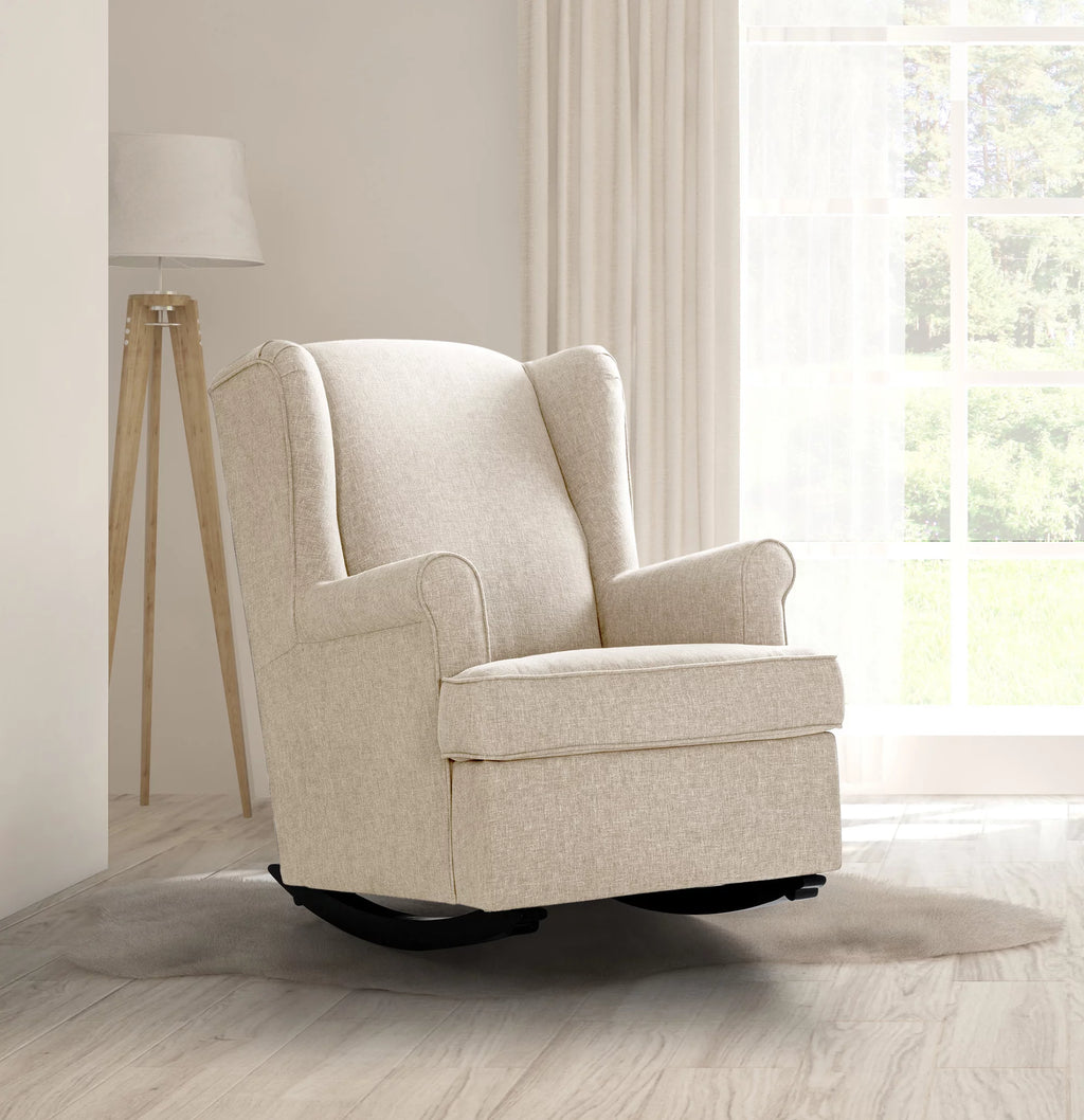 Upholstered Wingback Rocking Chair B9219