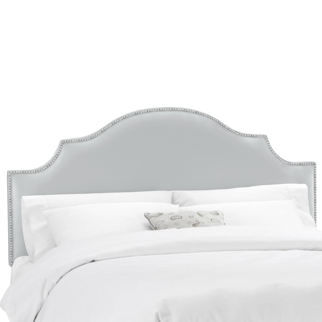 Silver Nail Button Notched Headboard (Twin) K5132