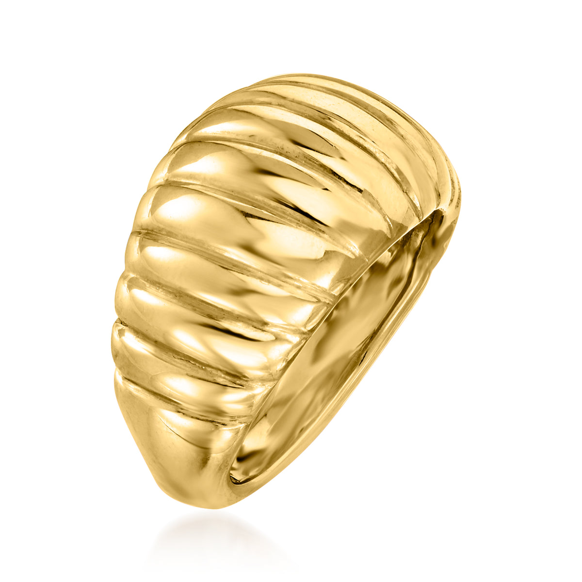 18kt Yellow Gold Electroform Dome Ring S78928