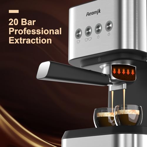 20 Bar Espresso Machine with Milk Frother Steam Wand, 50oz Water Tank X4806