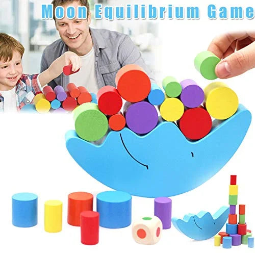 Wooden Baby Toys Balance Stacking Blocks Educational Toys I1908