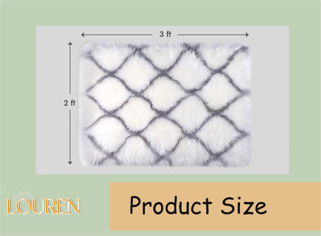 Fluffy Faux Fur Shag Area Rug K55124