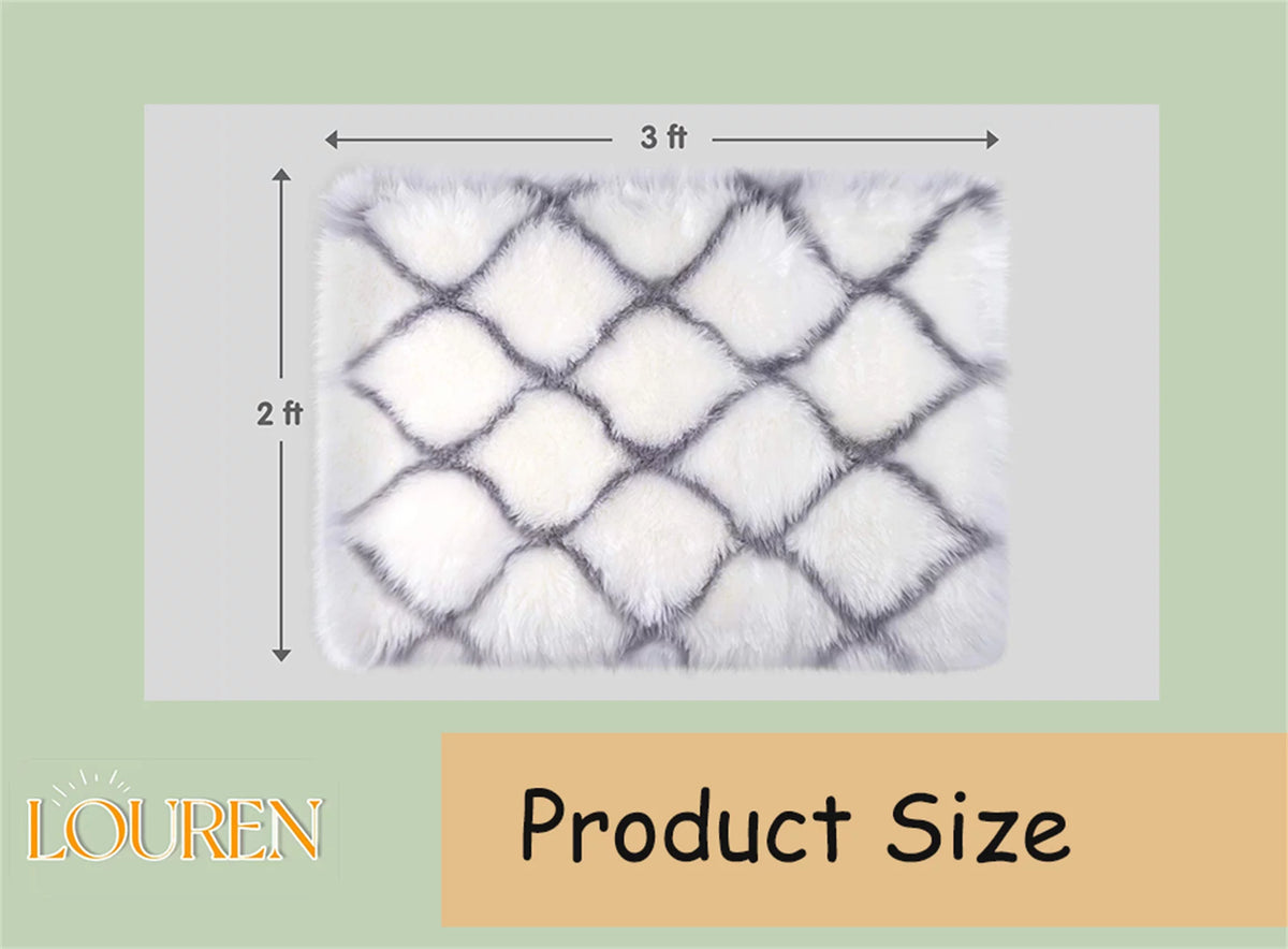 Fluffy Faux Fur Shag Area Rug K55124