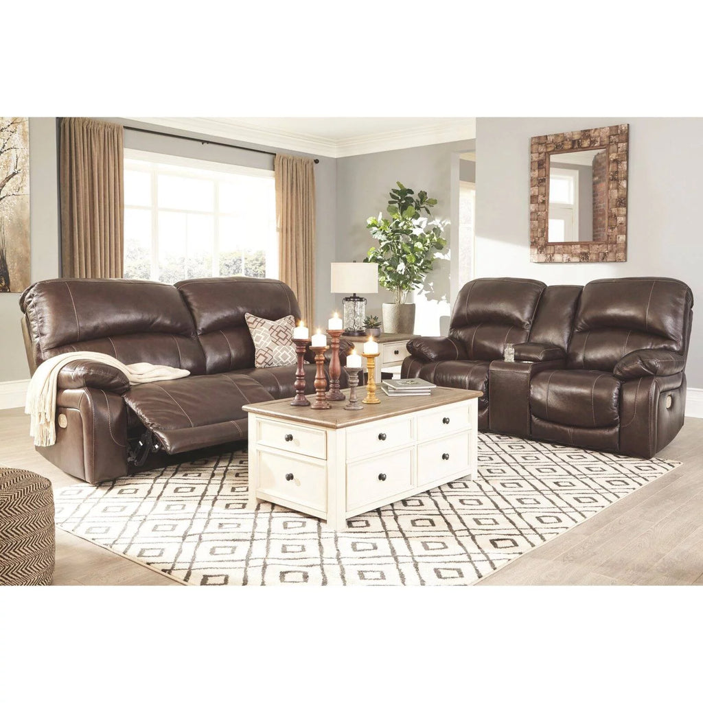 Gray Leather Power Reclining Sofa Z2581