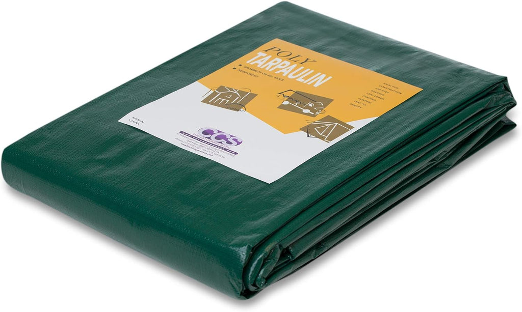 Silver Waterproof Poly Tarp, 12 by 16 Feet J7304