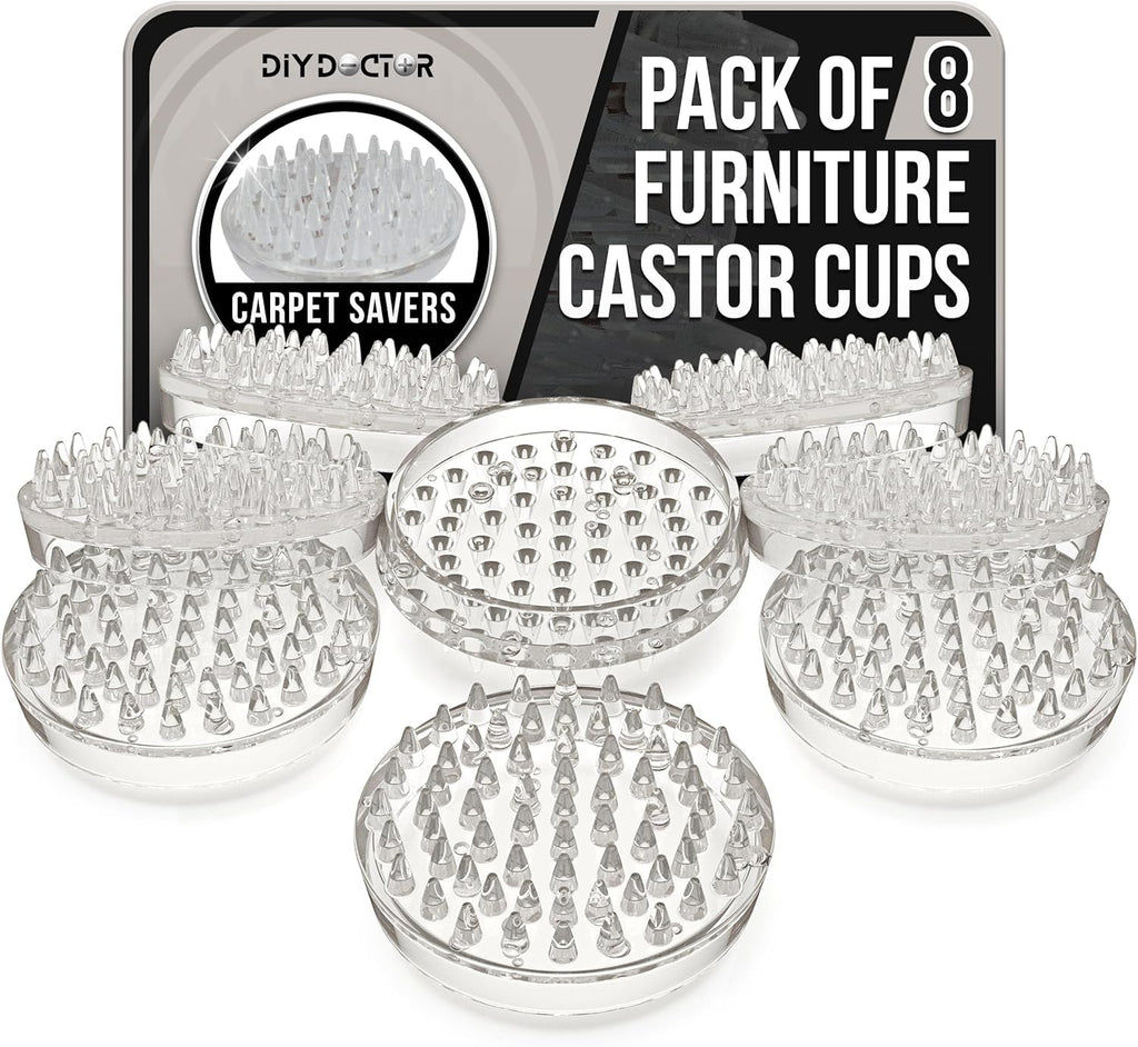 Pack of 8 Furniture Caster Cups with 53 Spikes L835
