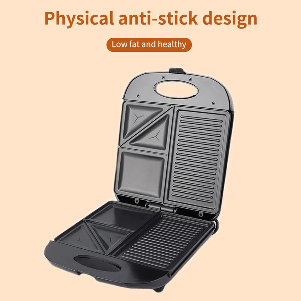 1400W Non-Stick 3in1 Electric Grill Waffle Maker D861