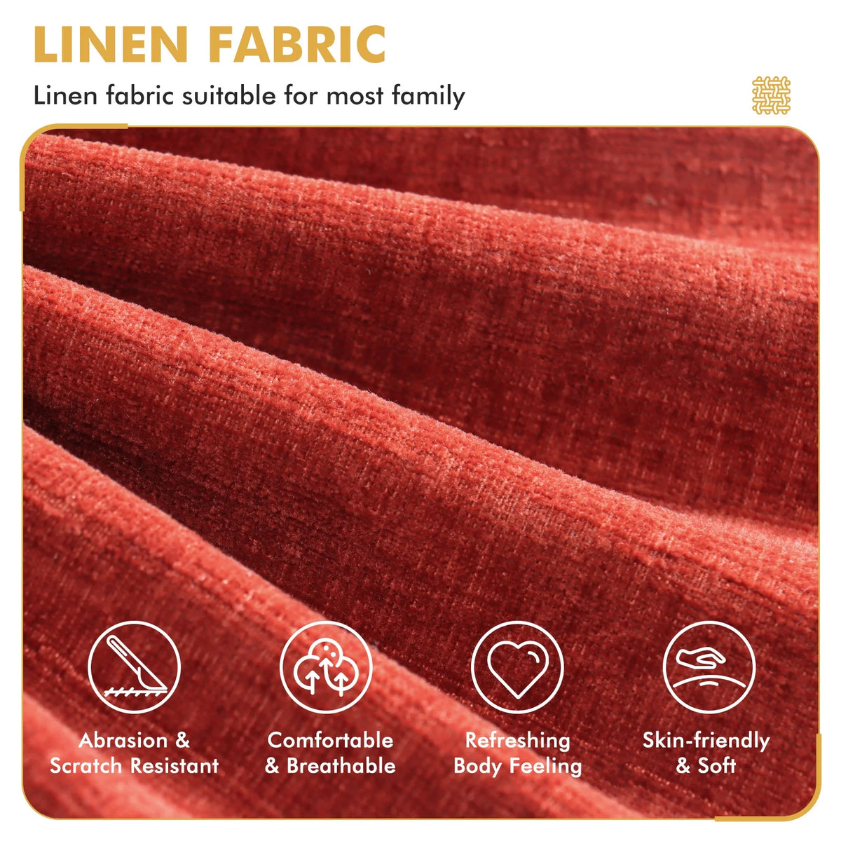 Linen Oversized Upholstered Accent Chair D452537