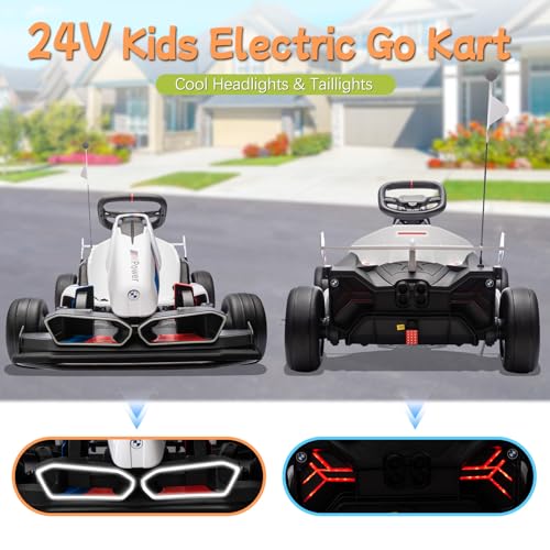 White 36V Electric Go Kart H4700