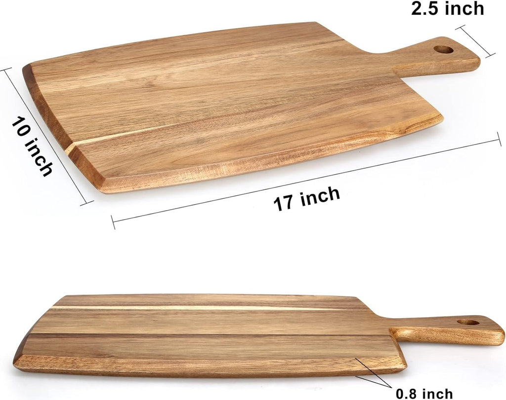 Acacia Wood Cutting Board with Handle V95972