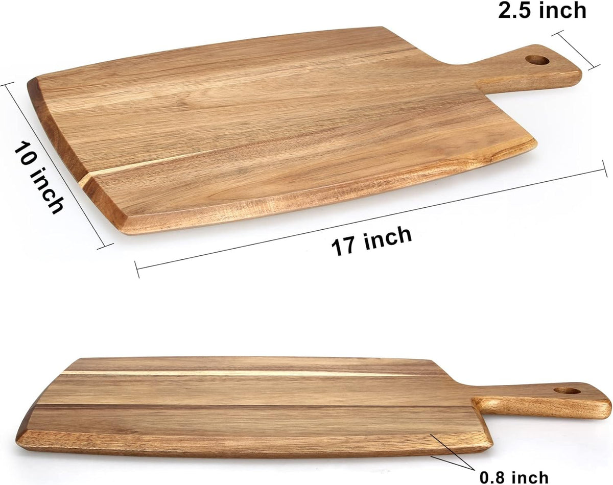 Acacia Wood Cutting Board with Handle V95972