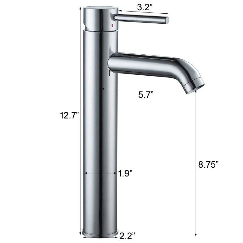 Tempered Glass Bathroom Vessel Sink with Chrome Faucet J170