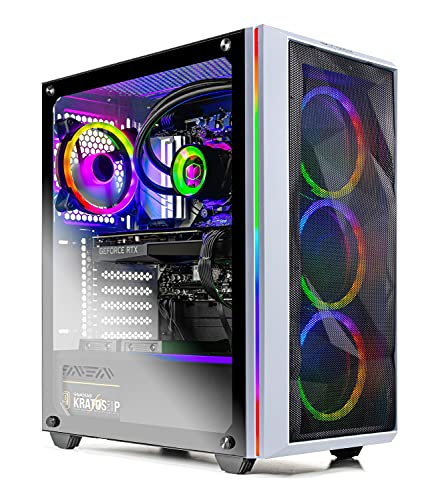 White AMD Ryzen 7 3700X RTX 3070 8G 1TB SSD 16GB DDR4 Gaming Desktop U258071