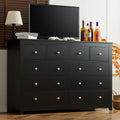 White 10 Drawer Wood Dresser R31735