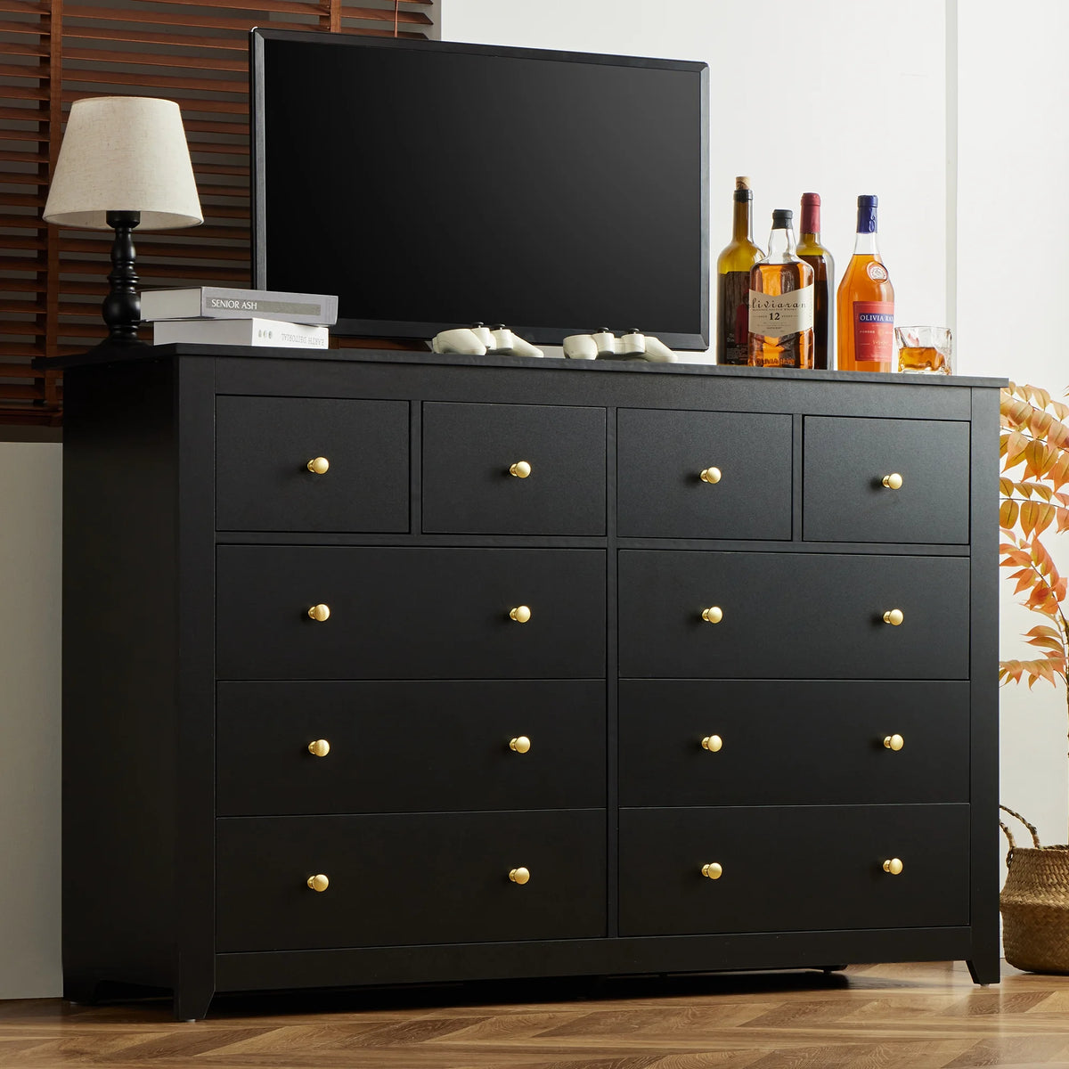 White 10 Drawer Wood Dresser R31735
