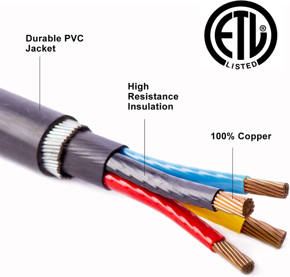 15FT 50 Amp RV Power Extension Cord with Cord Organizer M835
