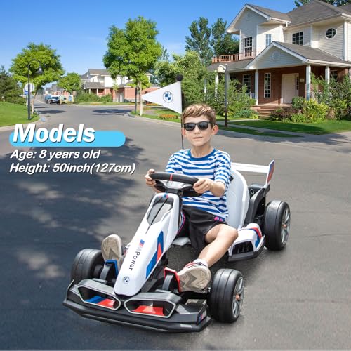 White 36V Electric Go Kart H4700