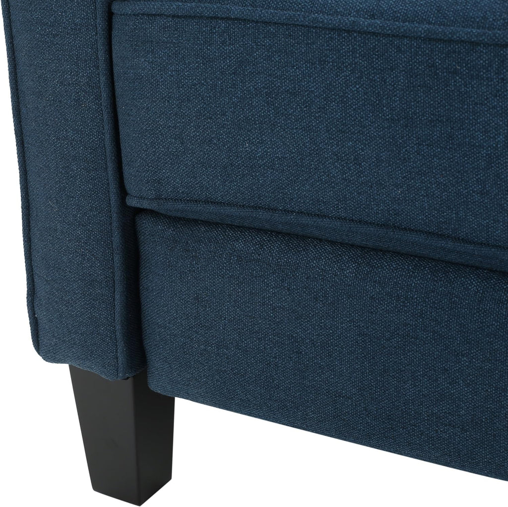 Dark Blue Fabric Recliner Club Chair S911140