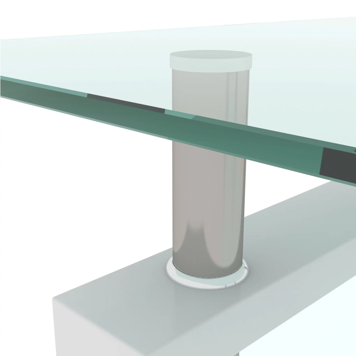 White Glass Coffee Table Q983