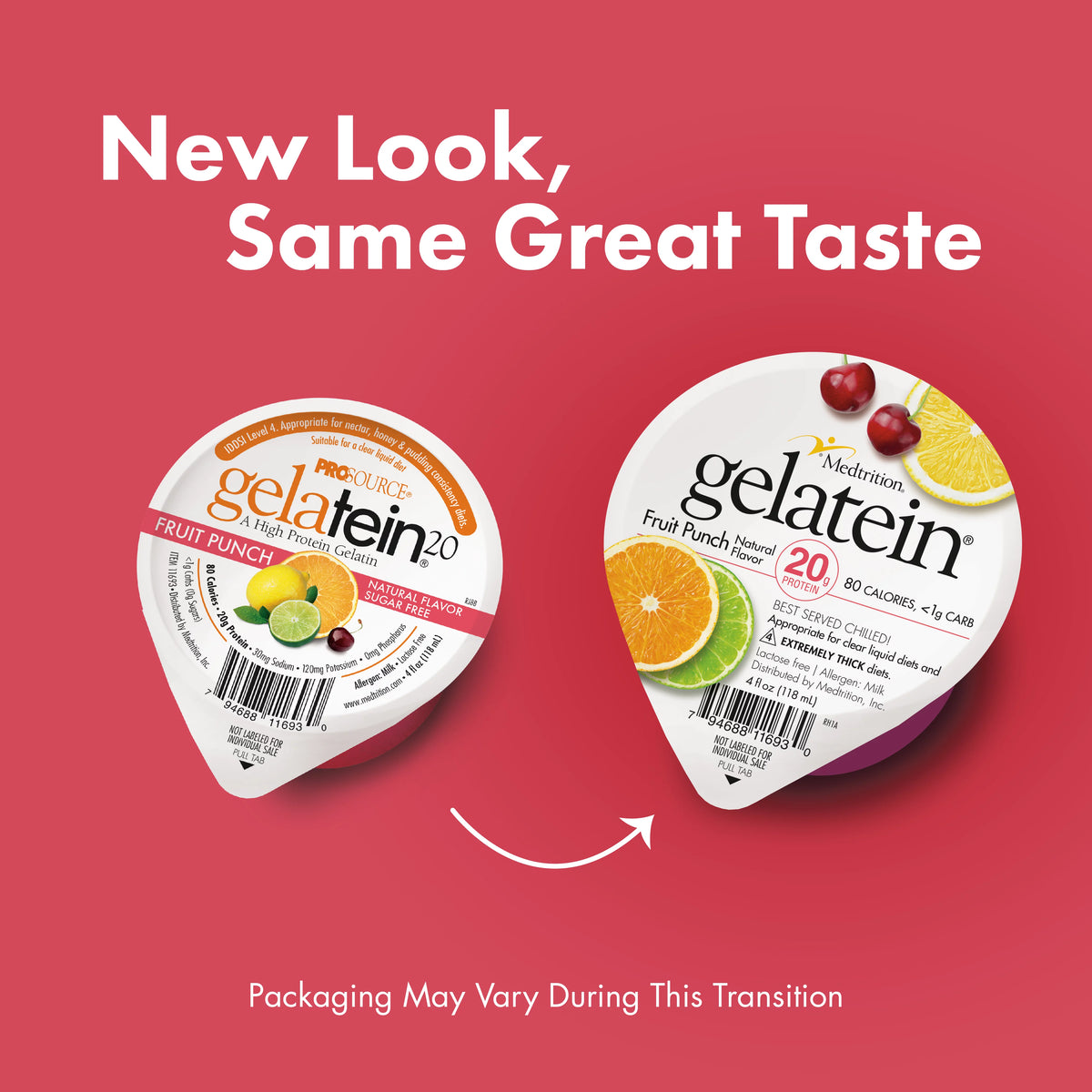 High Protein Sugar Free Fruit Punch Gelatin, 12 Servings P819083