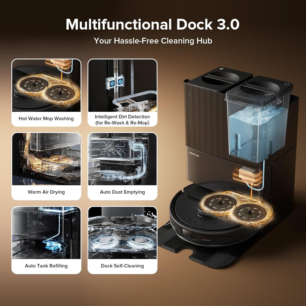 Robot Vacuum and Mop with Multi-Surface Floor Cleaning Solution O88474