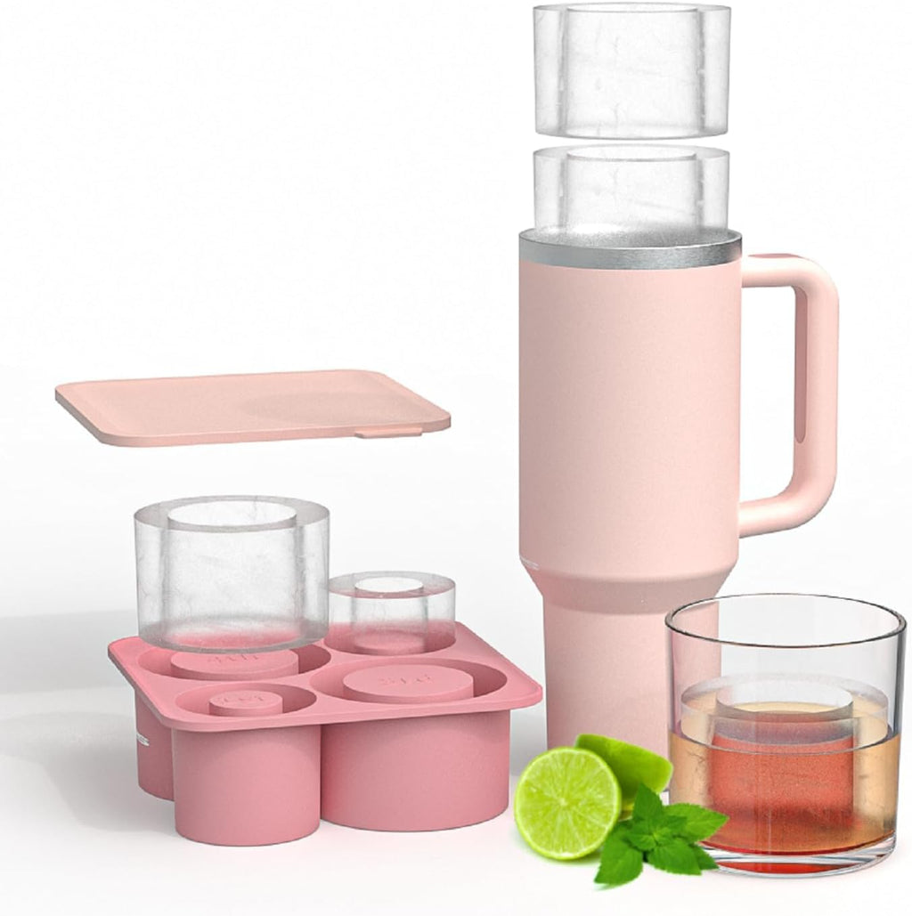 4 Pcs Silicone Ice Cube Tray with Lid N182