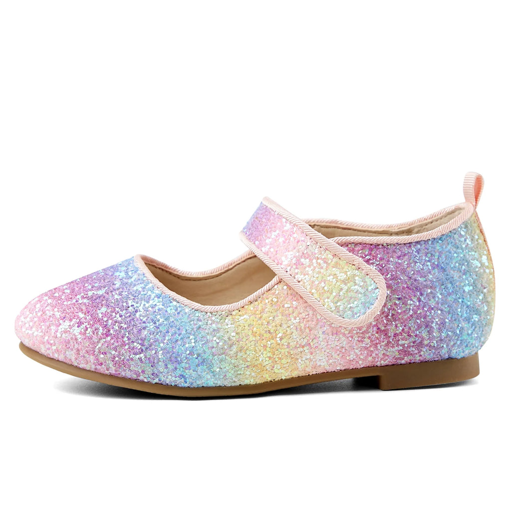 Colorful Glitter Mary Jane Ballet Flats X793