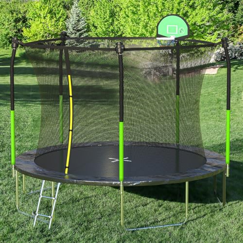 8FT 10FT 12FT 14FT 15FT Trampoline with Enclosure Net Q17623