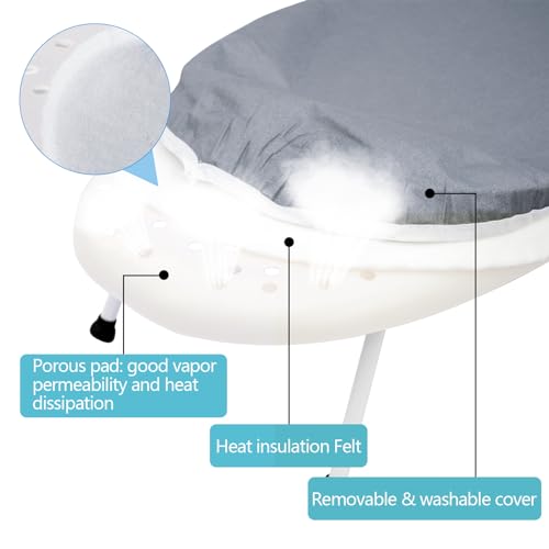 23.6" L x 14" W x 7" H Removable Sleeve Folding Legs Cotton Cover Countertop Ironing Board M935340