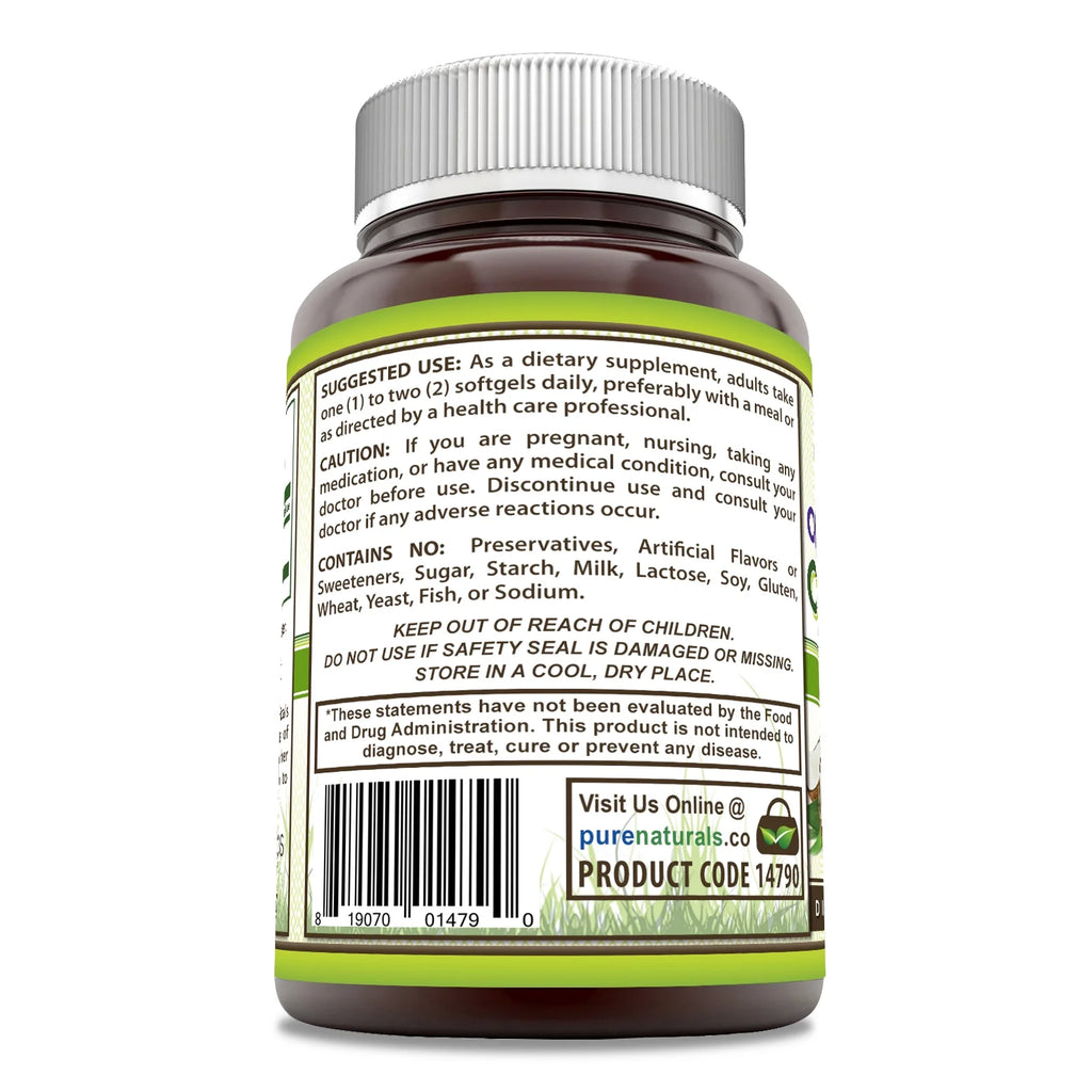 Extra Virgin Coconut Oil 1000mg 360 Softgels Supplement G4711