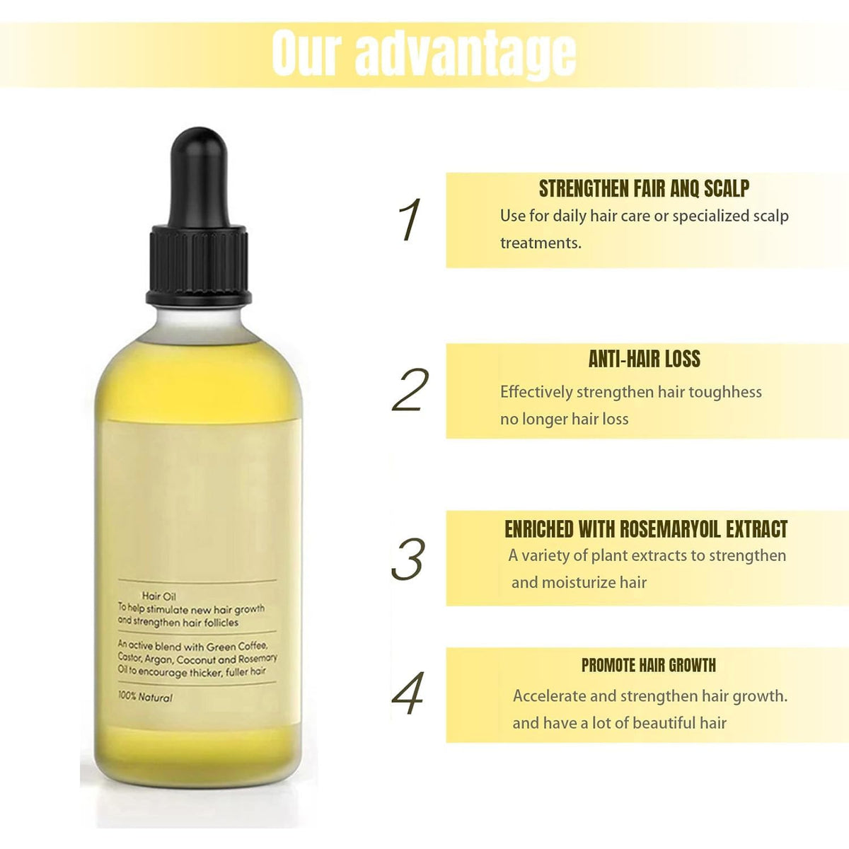2 Oz Hair Growth Oil with Rosemary and Parsley Seed Y448693