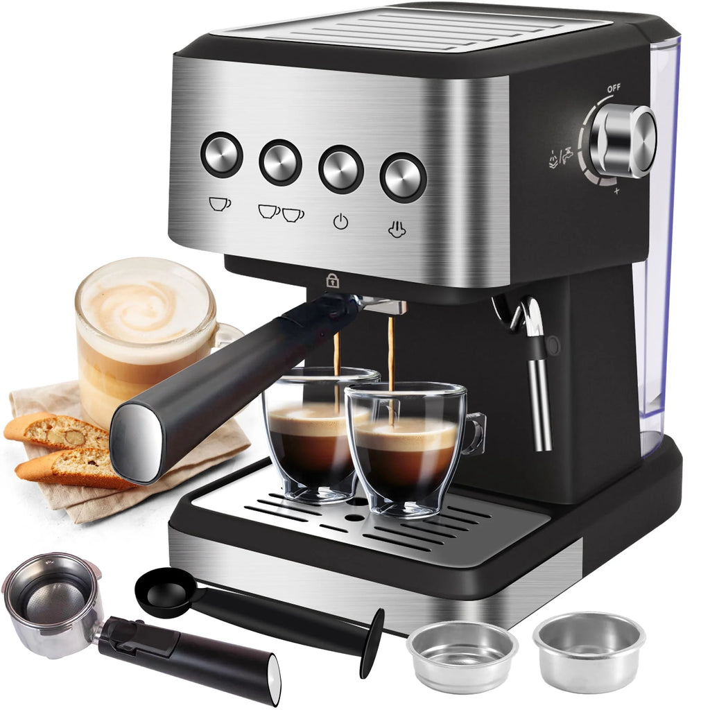 20 Bar Stainless Steel Espresso Machine with Milk Frother M4754