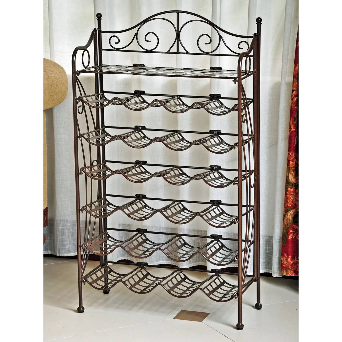 Iron 24-Bottle Wine Rack N482